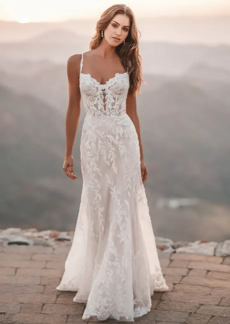 Model wearing a gown by allure