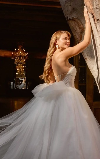 Essense of Australia D4322 #8 IVORY GOWN/Porcelain ILLUSION thumbnail