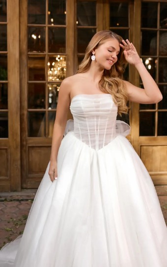 Essense of Australia D4322 #4 IVORY GOWN/Porcelain ILLUSION thumbnail