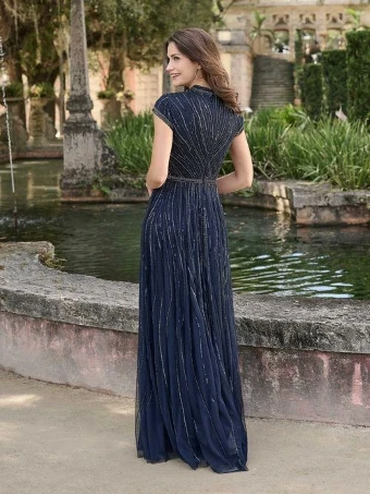 Christina Wu Evening 40566 #1 Navy thumbnail