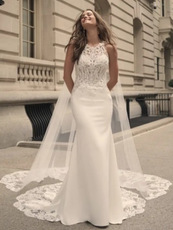 Maggie Sottero AUDRINA #1 Ivory/ Natural Illusion thumbnail