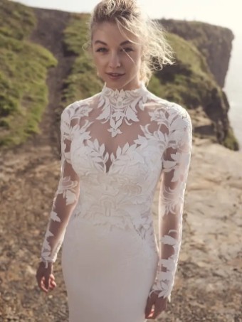 Rebecca Ingram DIONNE-DETACHABLE JACKET #0 All Ivory thumbnail