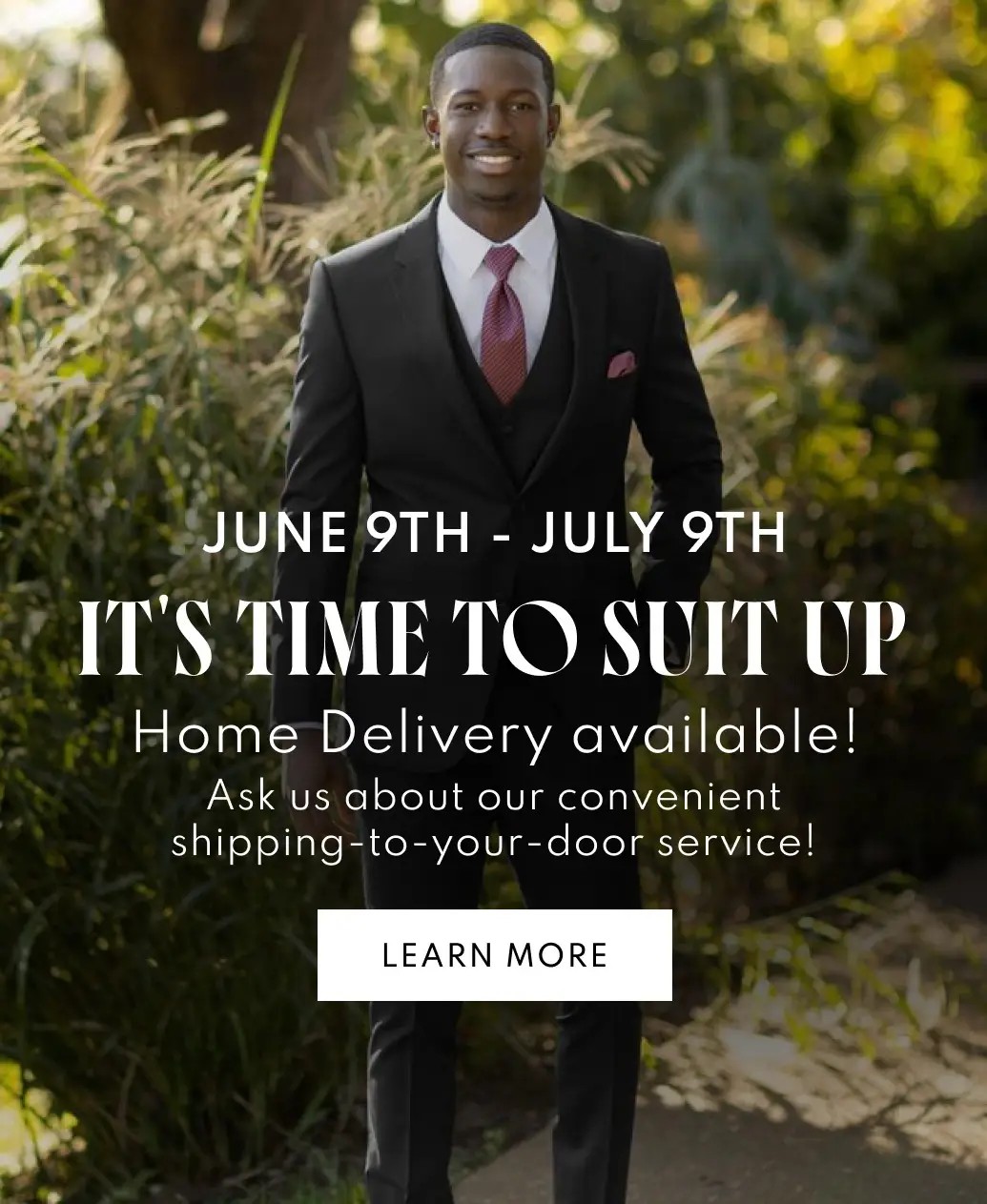 It's Time to Suit Up event mobile banner